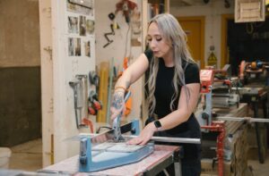 female tiling