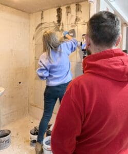 epoxy grout demonstration